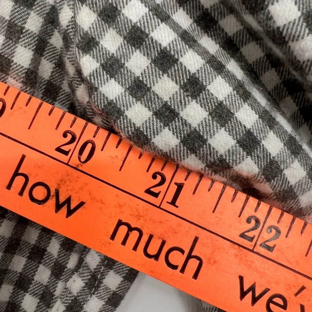 J.Crew Brushed‎ Twill Slim Fit Button Down LS Shirt Mens Size M Gray White Check